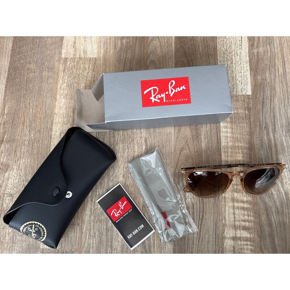 NWT Rayban Erika Classic Transparent Light Brown Sunglasses - Picture 2 of 7